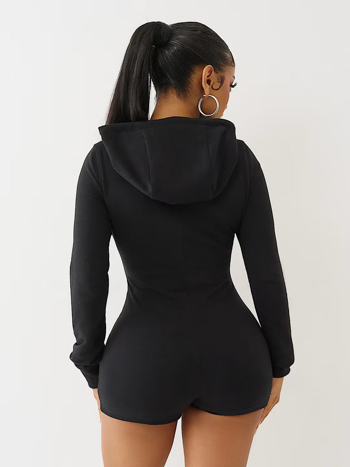 TRUE RELIGION FRENCH TERRY HOODIE ROMPER