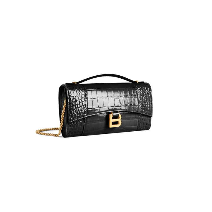BALENCIAGA WOMEN'S HOURGLASS POCHETTE WITH CHAIN