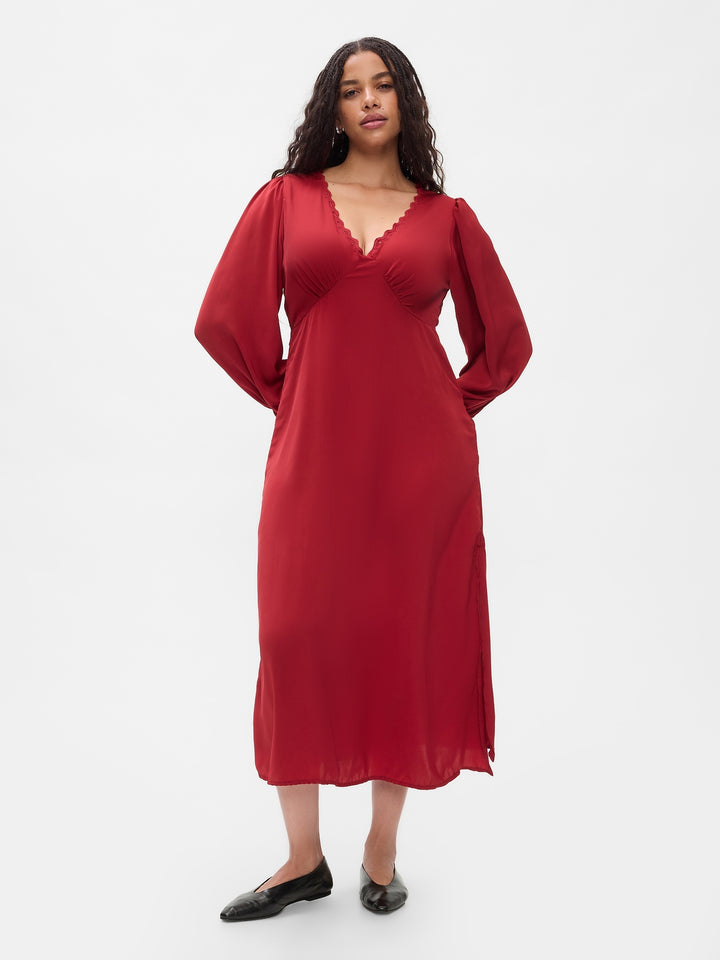 Gap Satin Empire Midi Dress