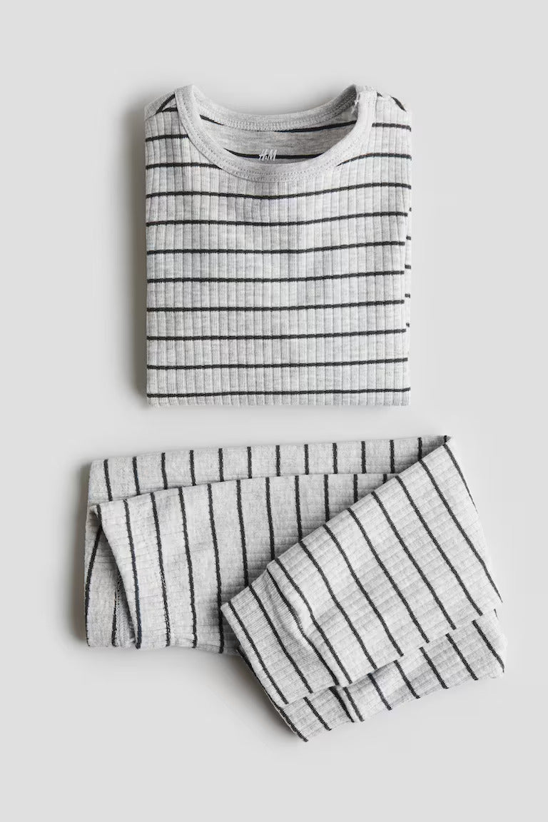 H&M RIBBED COTTON SET