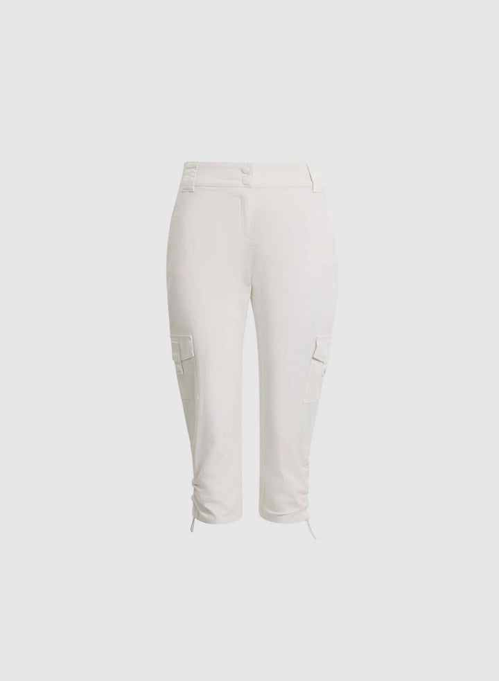 LAURA Cropped Drawstring Hem Cargo Pants