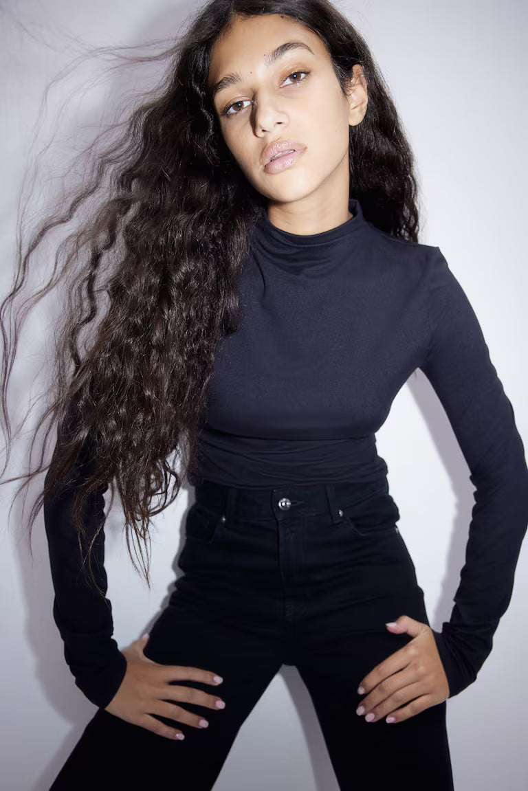 H&M MOCK TURTLENECK TOP