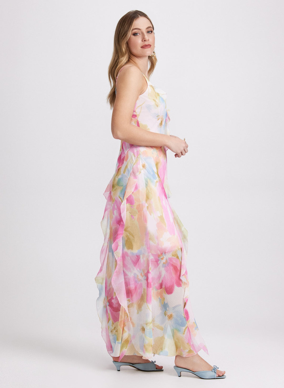 LAURA Floral Ruffle Dress