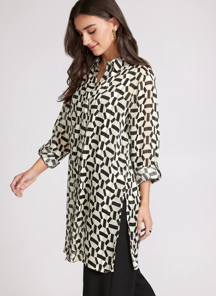 LAURA Geometric Print Blouse