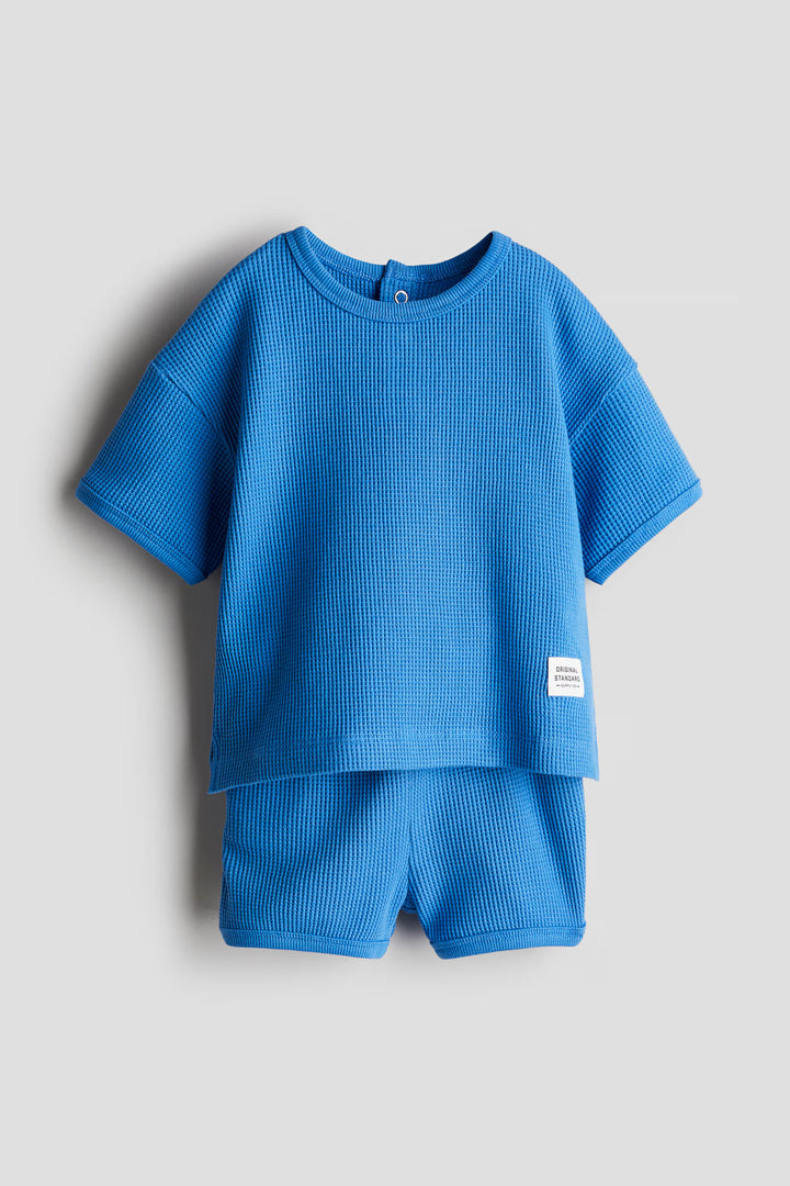 H&M 2-Piece Waffled Jersey Set
