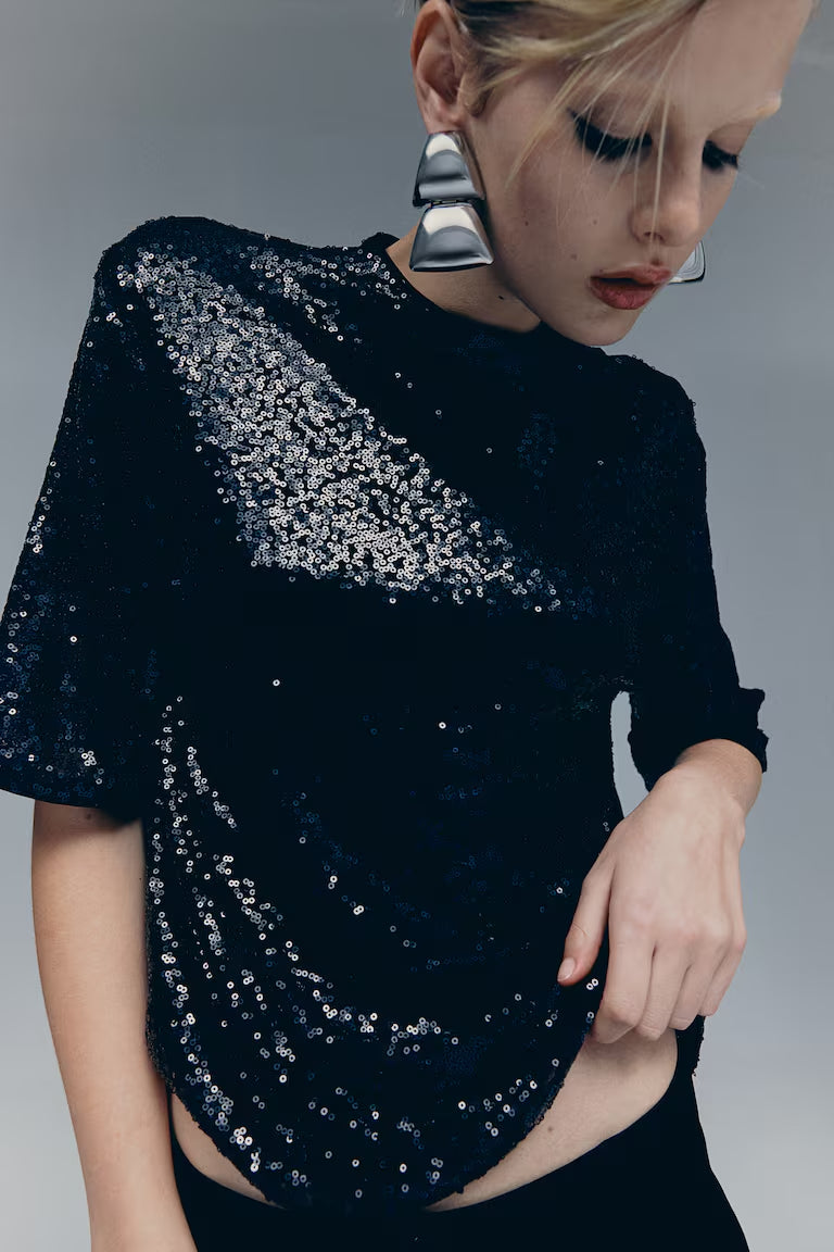 H&M SEQUINED TOP