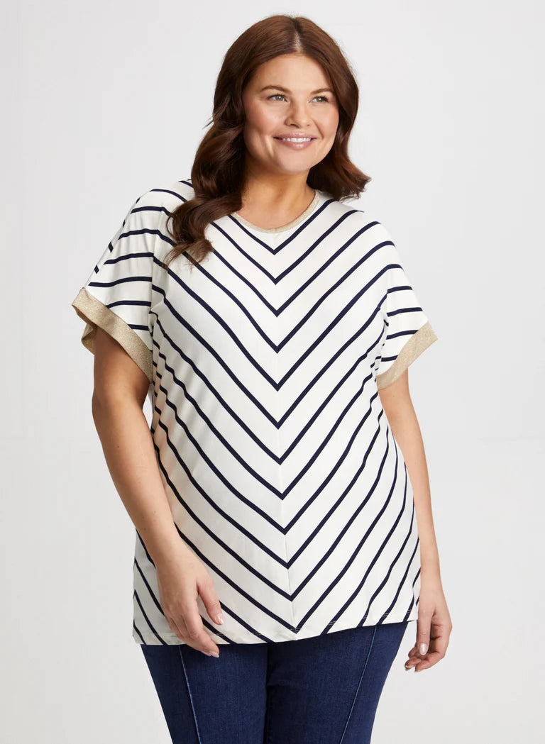 LAURA Drop Sleeve Chevron Top