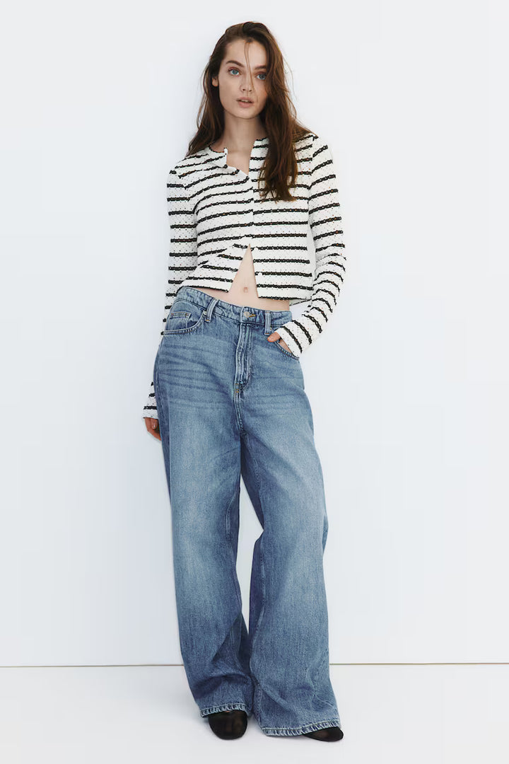 H&M Pointelle Jersey Cardigan