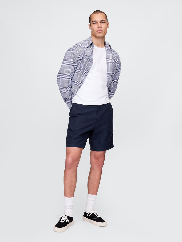 Gap 8" Linen-Cotton Shorts