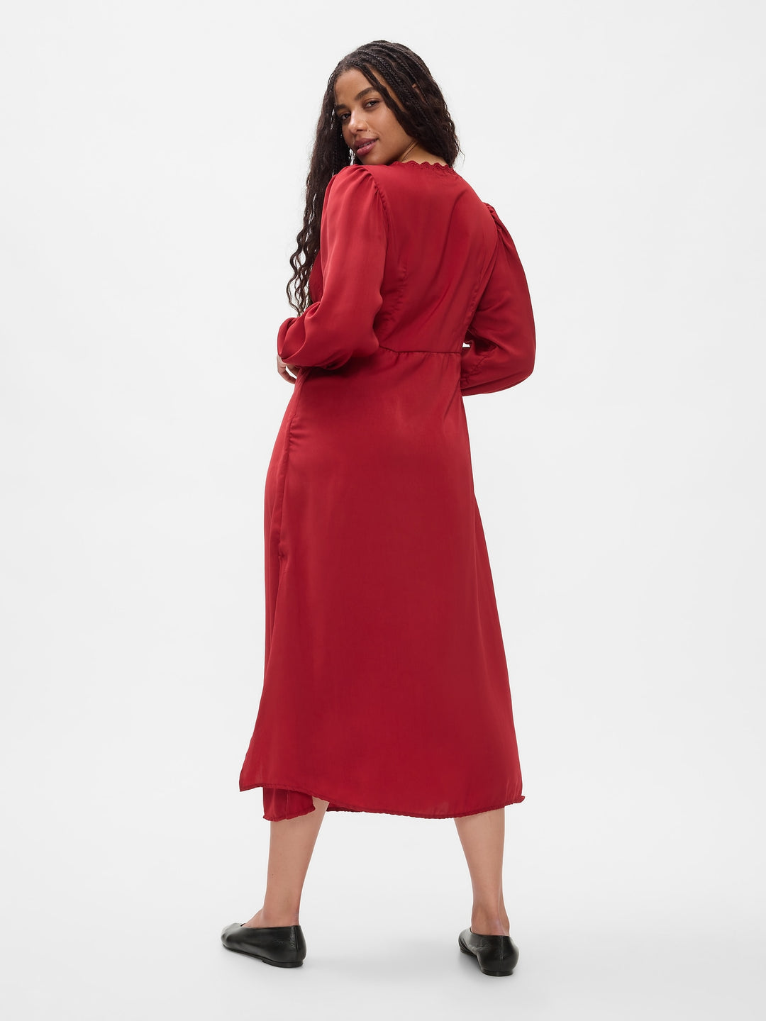 Gap Satin Empire Midi Dress