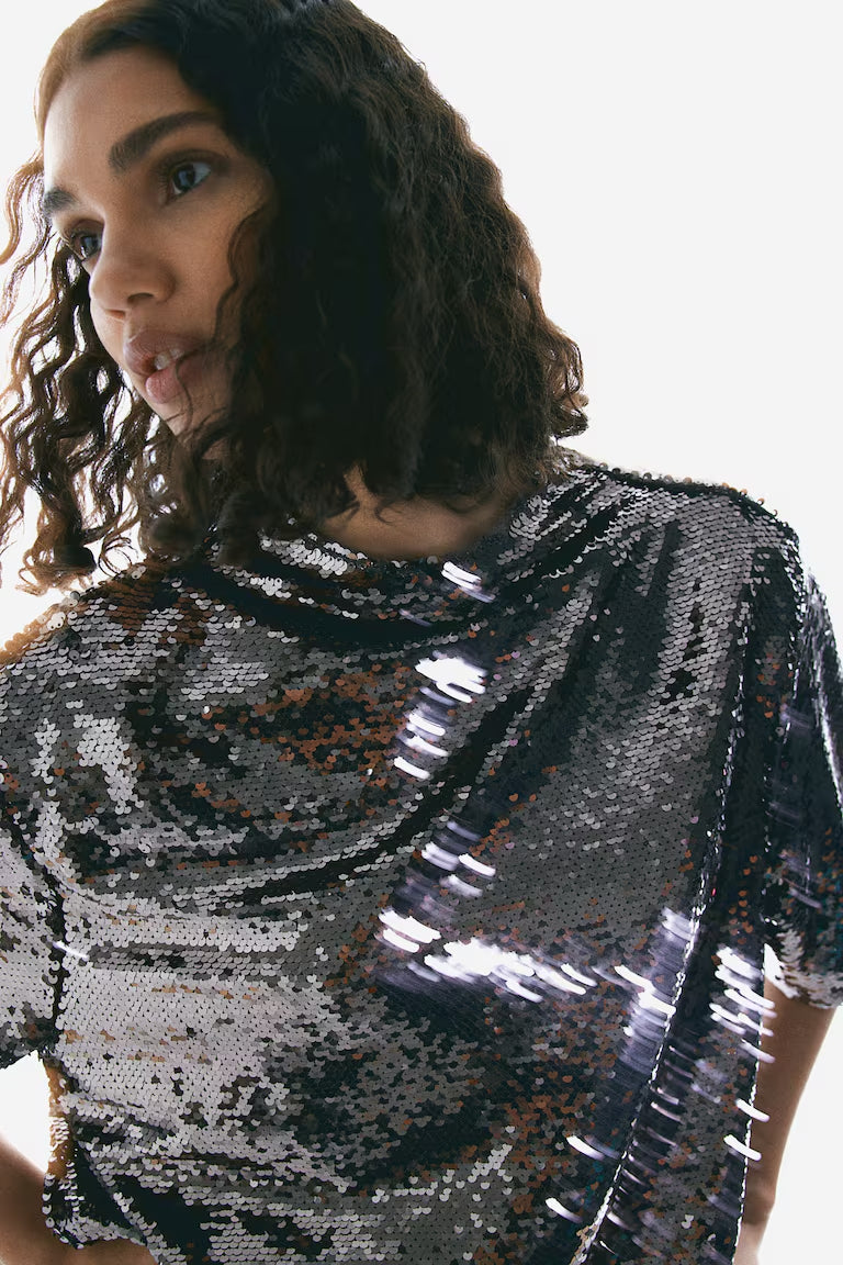H&M SEQUINED TOP