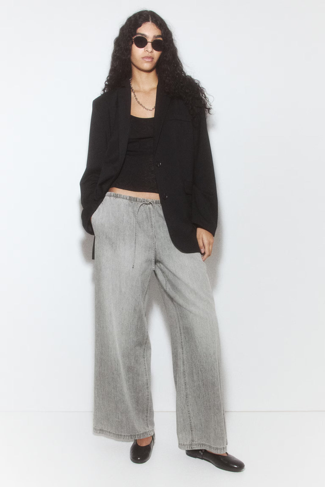 H&M Denim Drawstring Pants