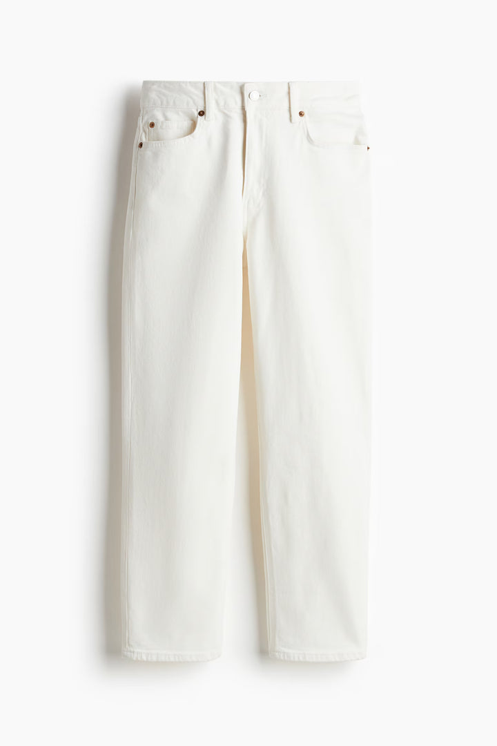 H&M High Rise Slim Straight Ankle Jeans