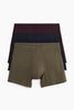 Khaki green/navy blue/burgundy