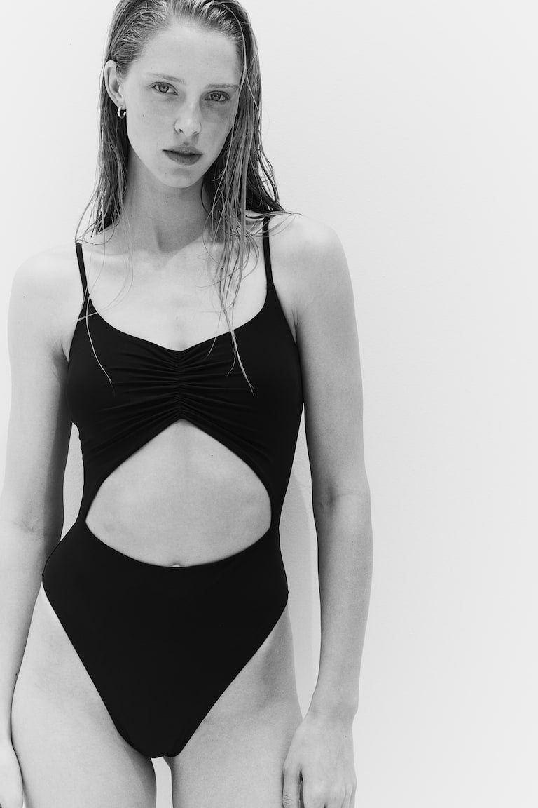 H&M Padded-Cup High-Leg Swimsuit