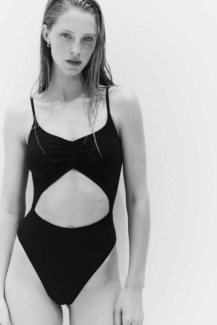 H&M Padded-Cup High-Leg Swimsuit