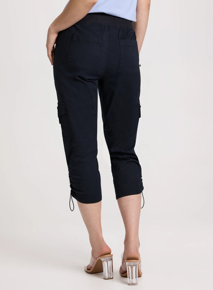 LAURA Cropped Drawstring Hem Cargo Pants