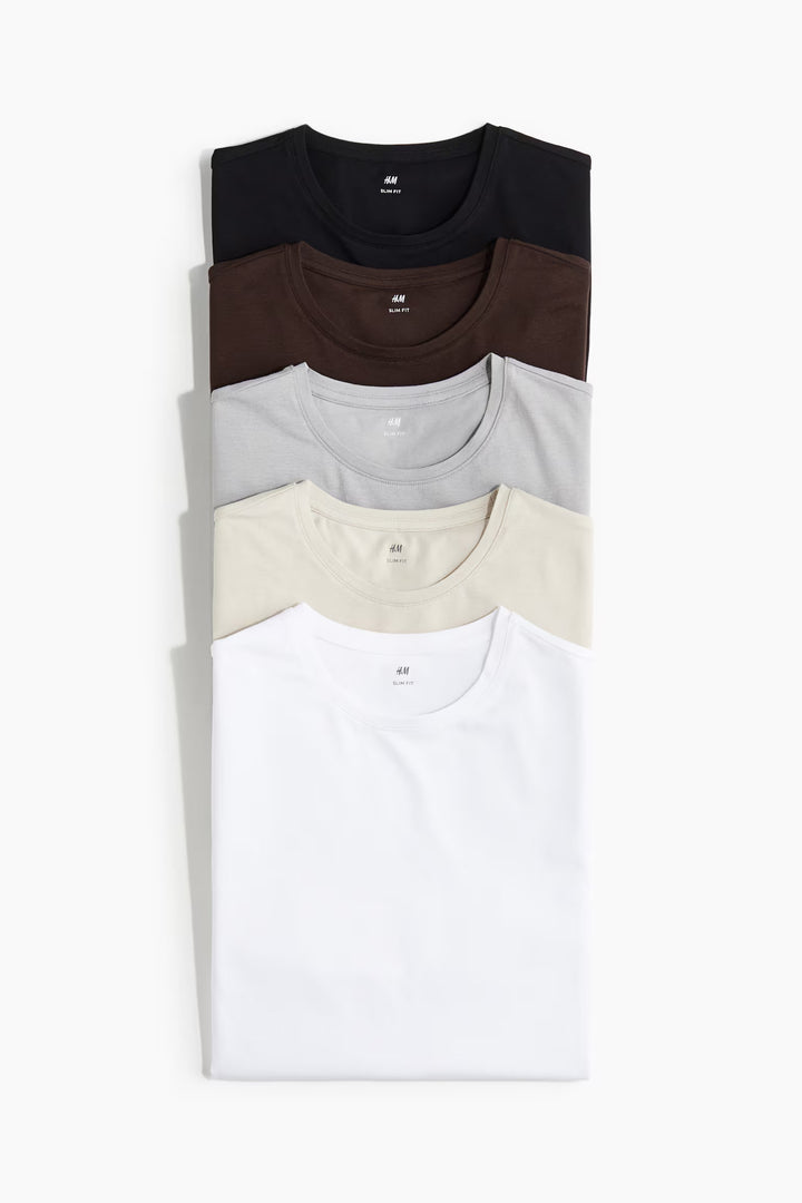H&M 5-pack Slim Fit T-shirts
