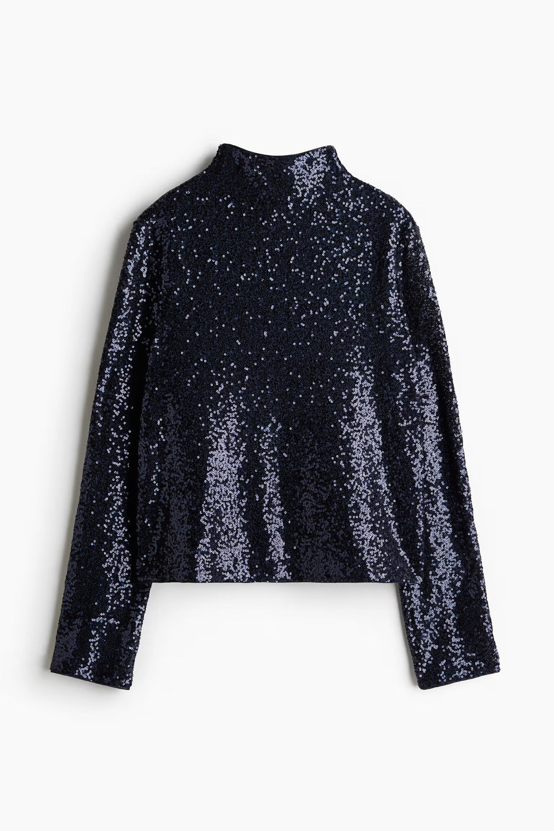 H&M Sequined Mock Turtleneck Top