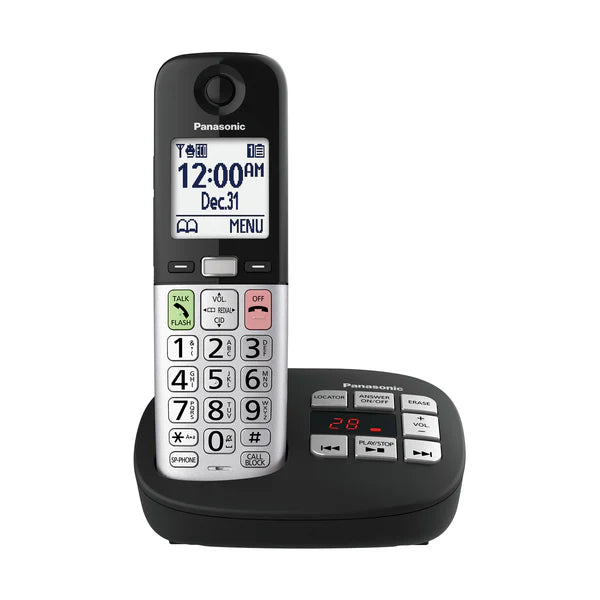 Panasonic Easy-to-Use Cordless Phone with Flashlight and Quick-Touch Dialing - KX-TGU4 Series