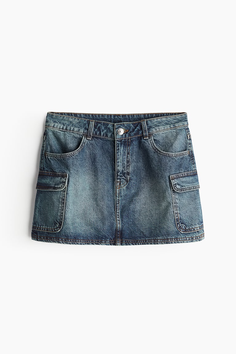 H&M Denim Cargo Mini Skirt
