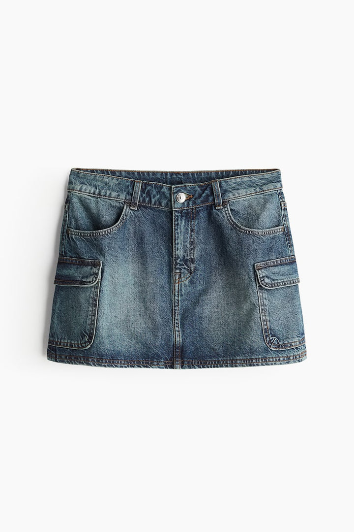 H&M Denim Cargo Mini Skirt