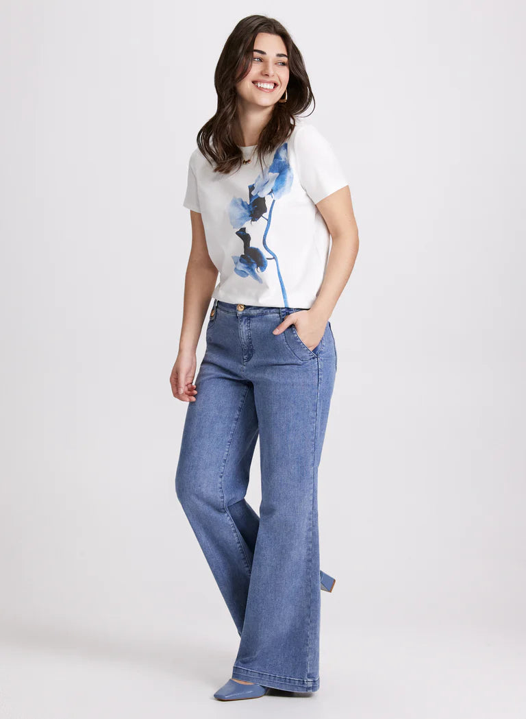 LAURA Floral Placement Print T-Shirt