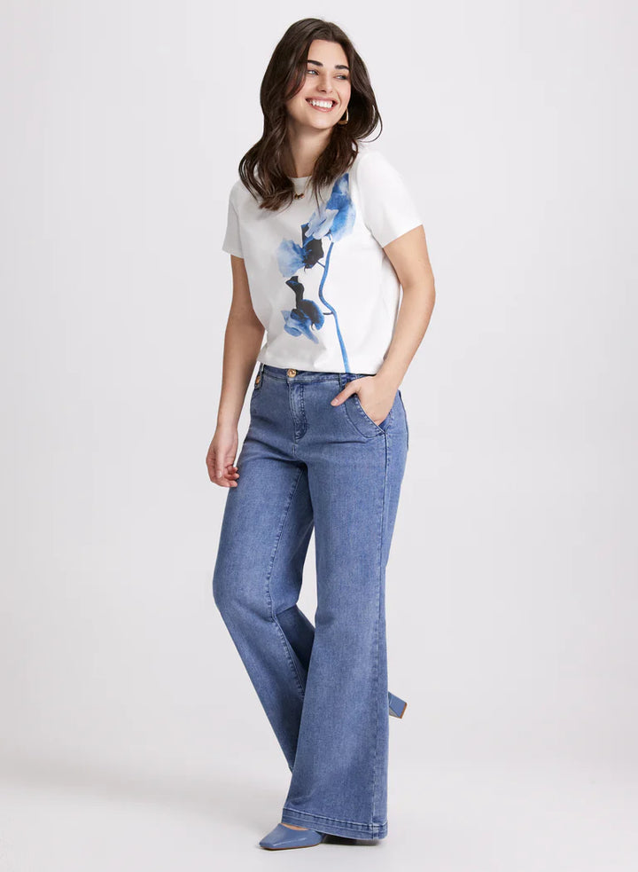 LAURA Floral Placement Print T-Shirt