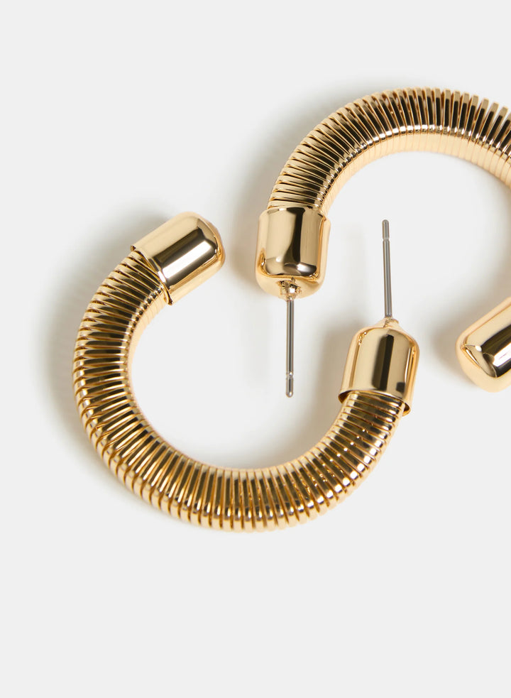 Laura Watch Chain Hoop Earrings