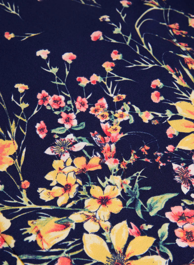LAURA Floral Trim Dress