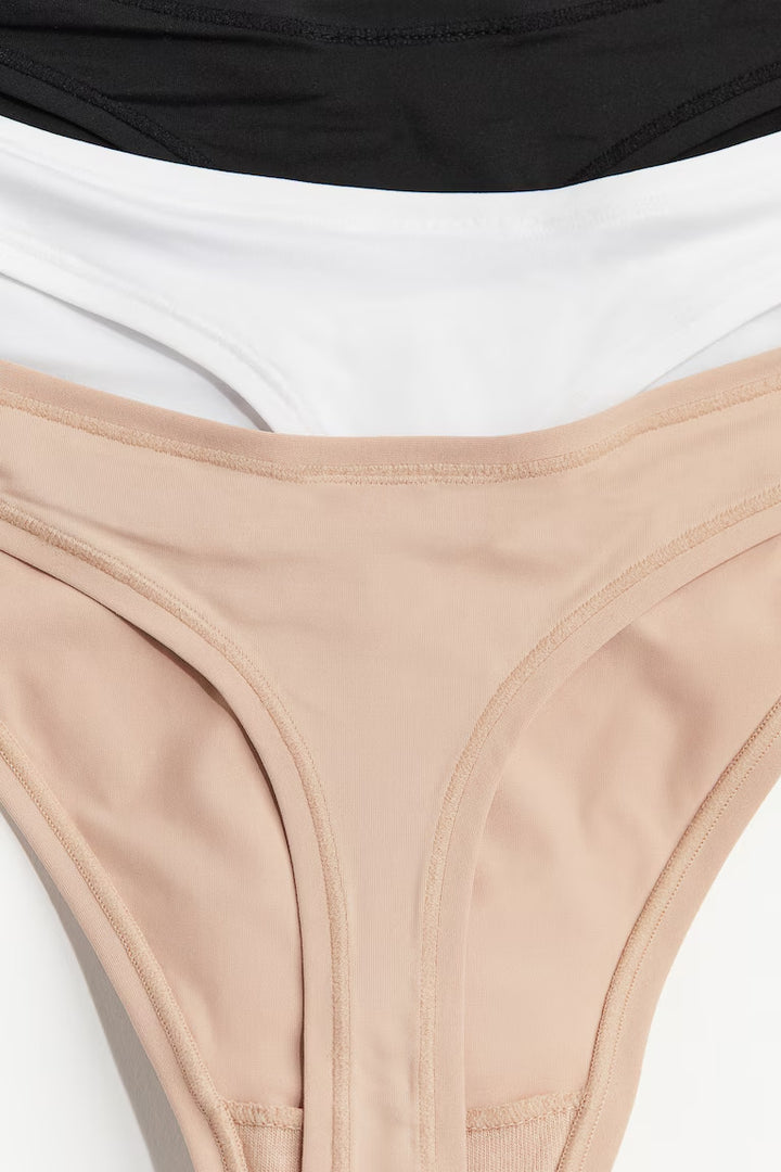 H&M 3-PACK MICROFIBER THONG BRIEFS