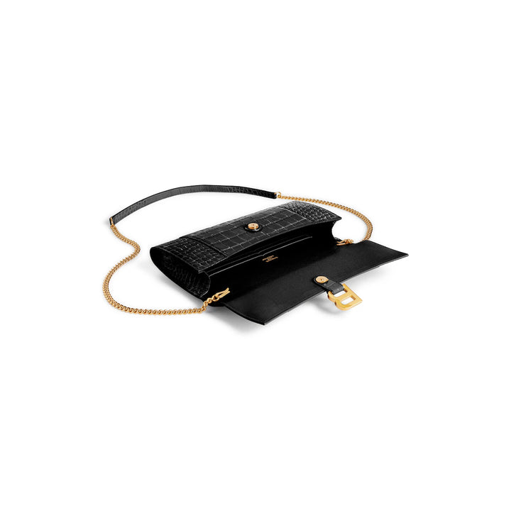 BALENCIAGA WOMEN'S HOURGLASS POCHETTE WITH CHAIN