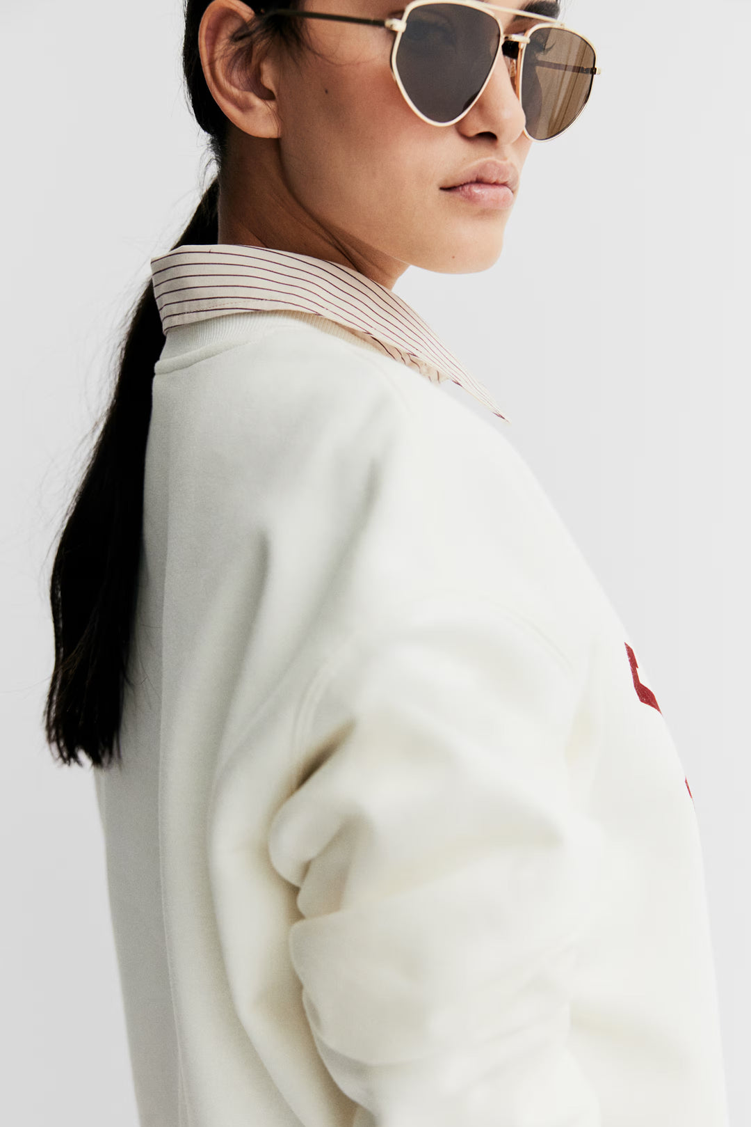 H&M Sweatshirt with Text Motif