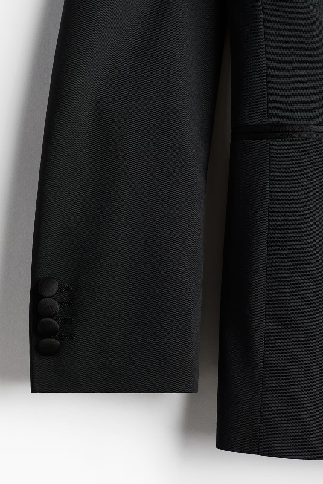 H&M Slim Fit Wool-Blend Tuxedo Jacket