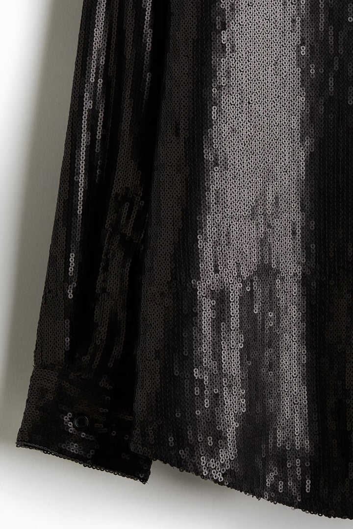 H&M Regular Fit Sequined Shirt