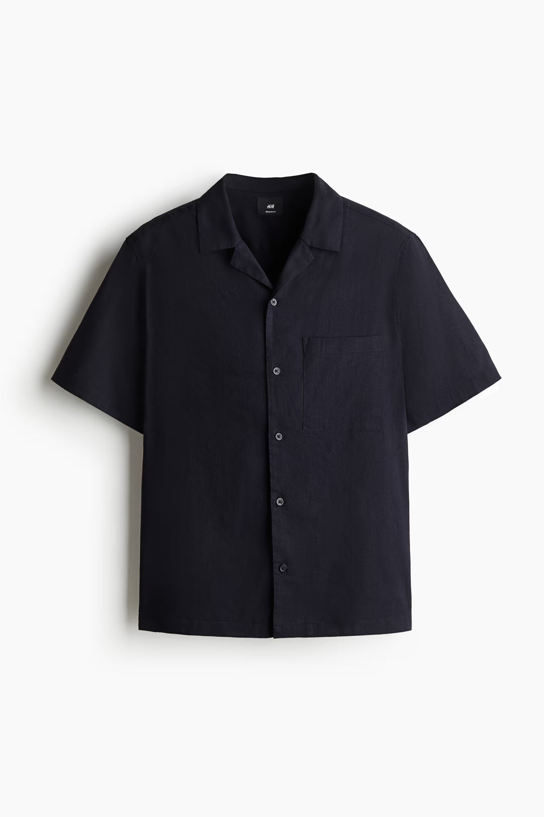 H&M Regular-Fit Short-Sleeved Linen-Blend Shirt