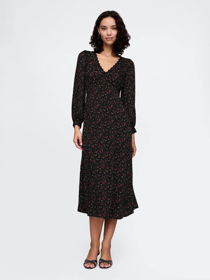 Gap Satin Empire Midi Dress