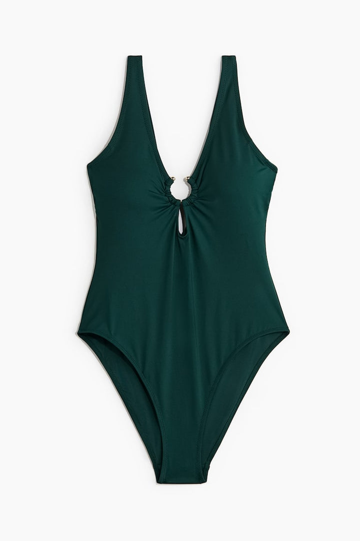 H&M Padded-Cup High-Leg Swimsuit