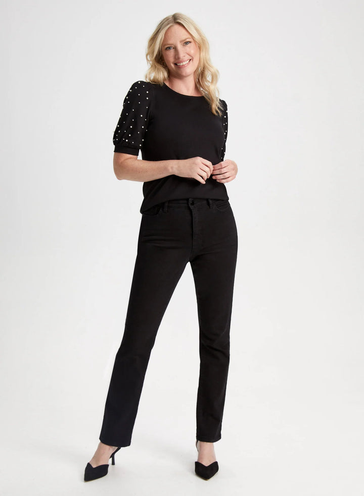 LAURA Pearl Detail Top