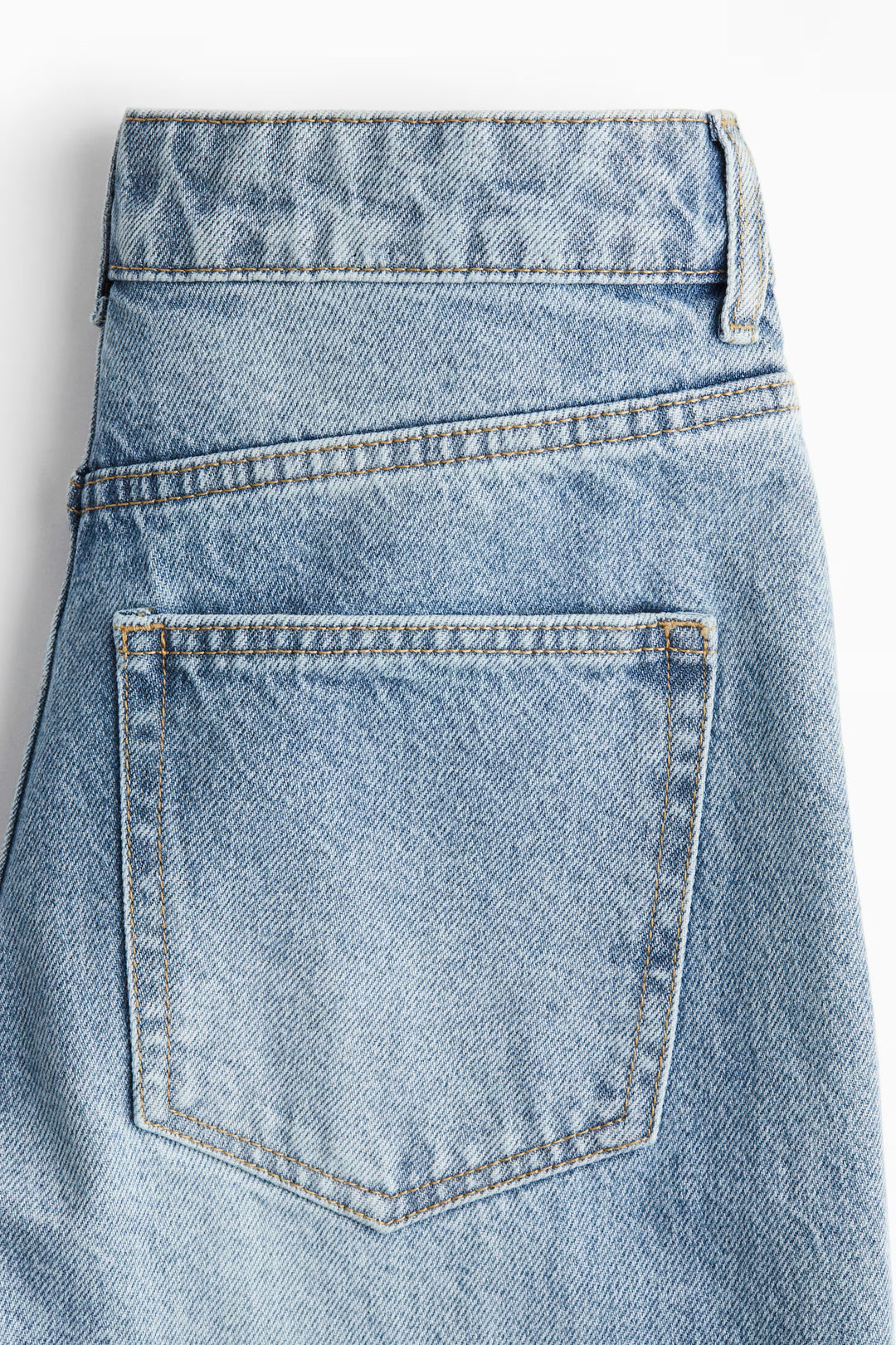 H&M Straight-Cut Foldover-Cuff Jeans