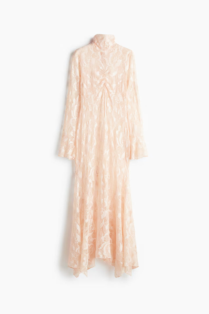 H&M Mock Turtleneck Lace Maxi Dress