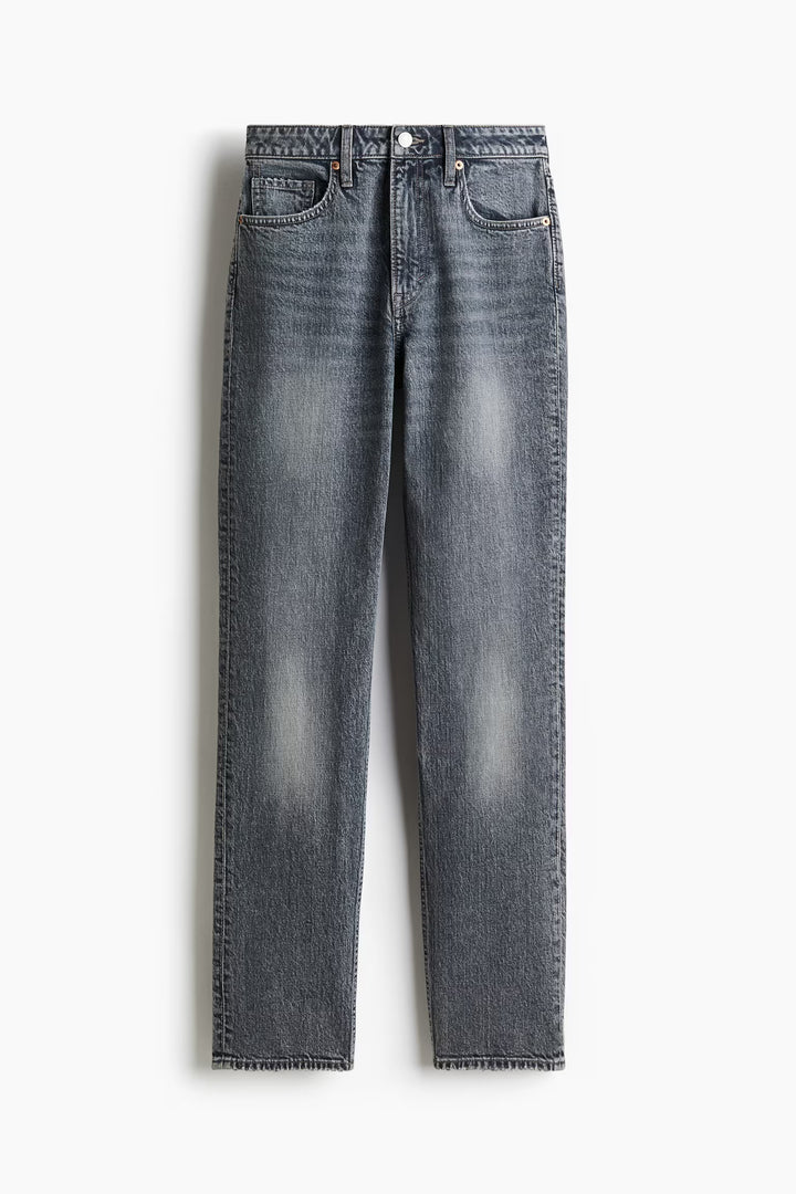H&M High Rise Slim Straight Leg Jeans