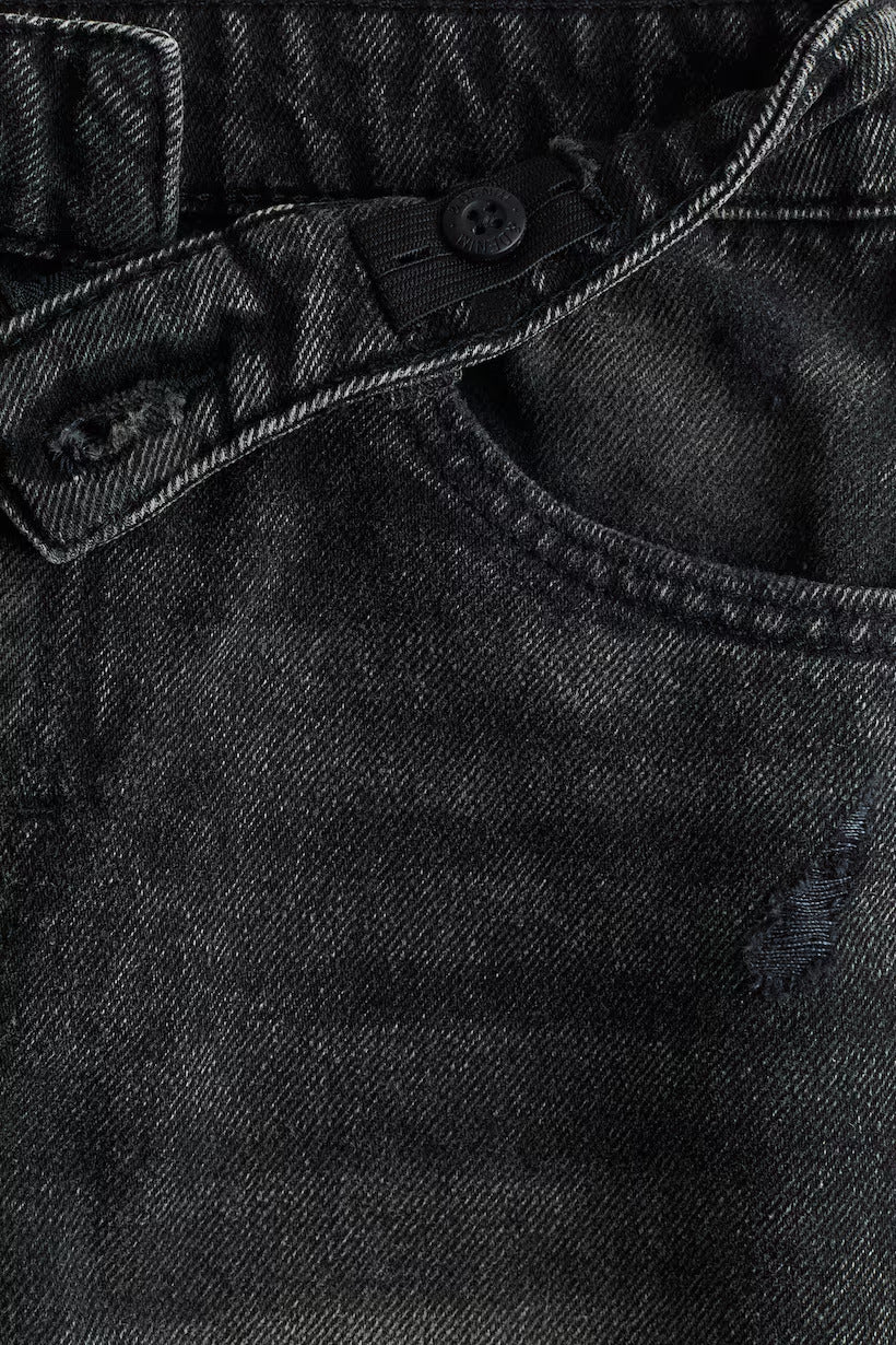 H&M Frayed-Edge Denim Shorts