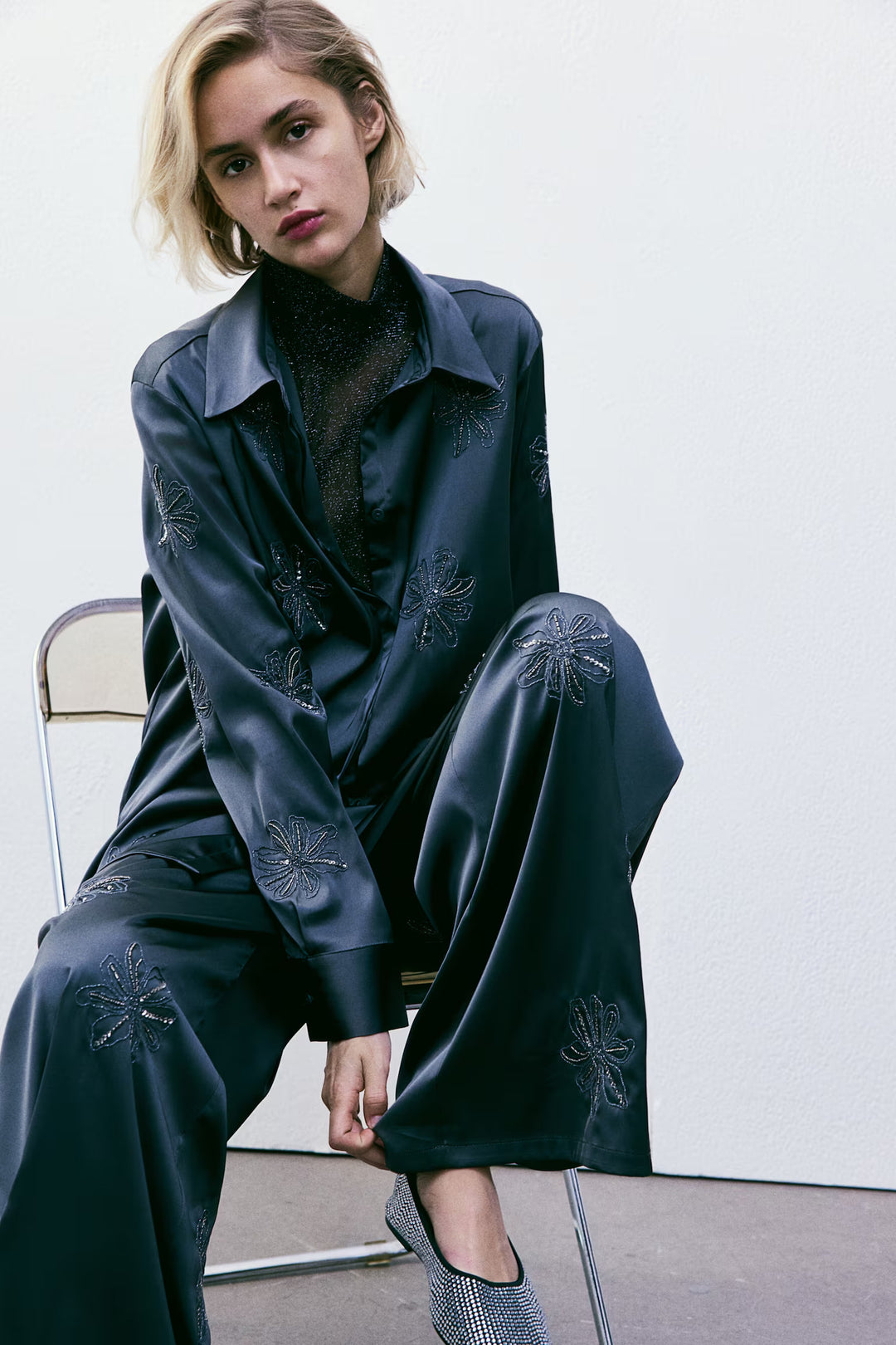 H&M Embroidered Shirt