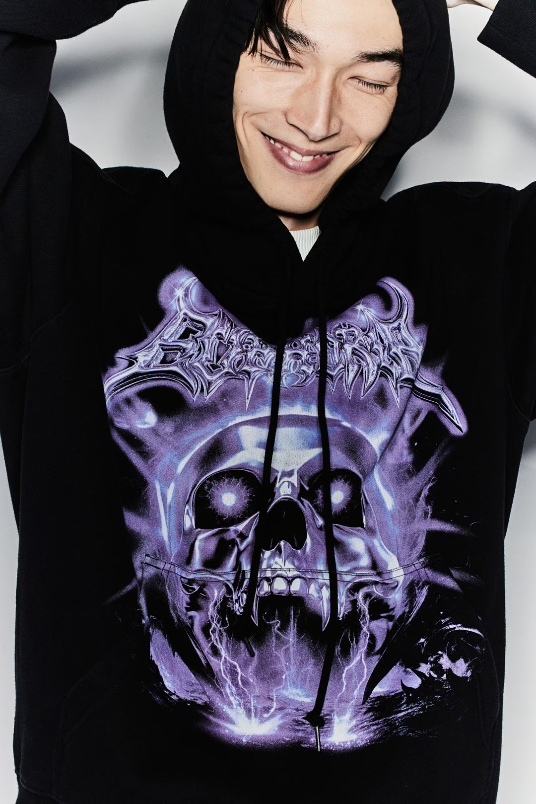 H&M Loose Fit Printed Hoodie