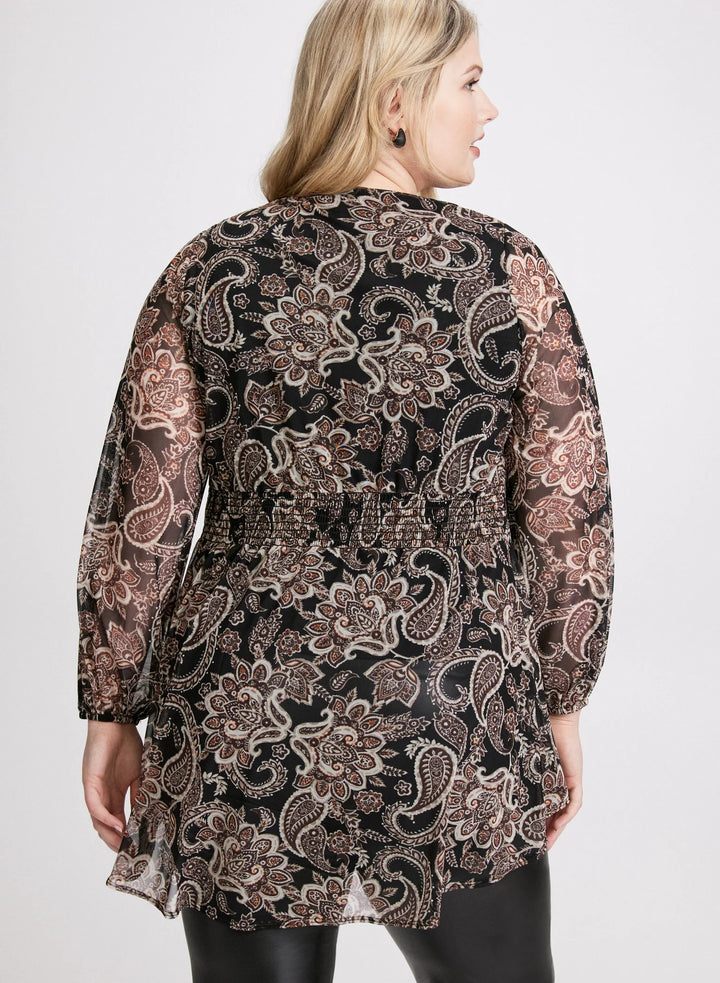 LAURA Chiffon Paisley Tunic