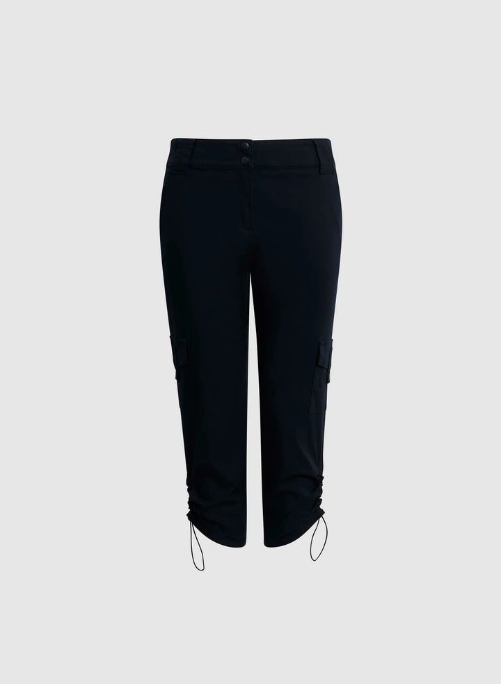 LAURA Cropped Drawstring Hem Cargo Pants