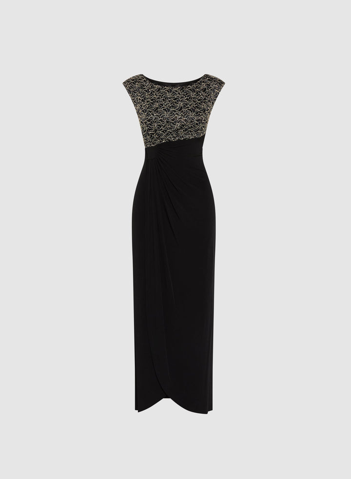 LAURA Sequined Empire Waist Dress
