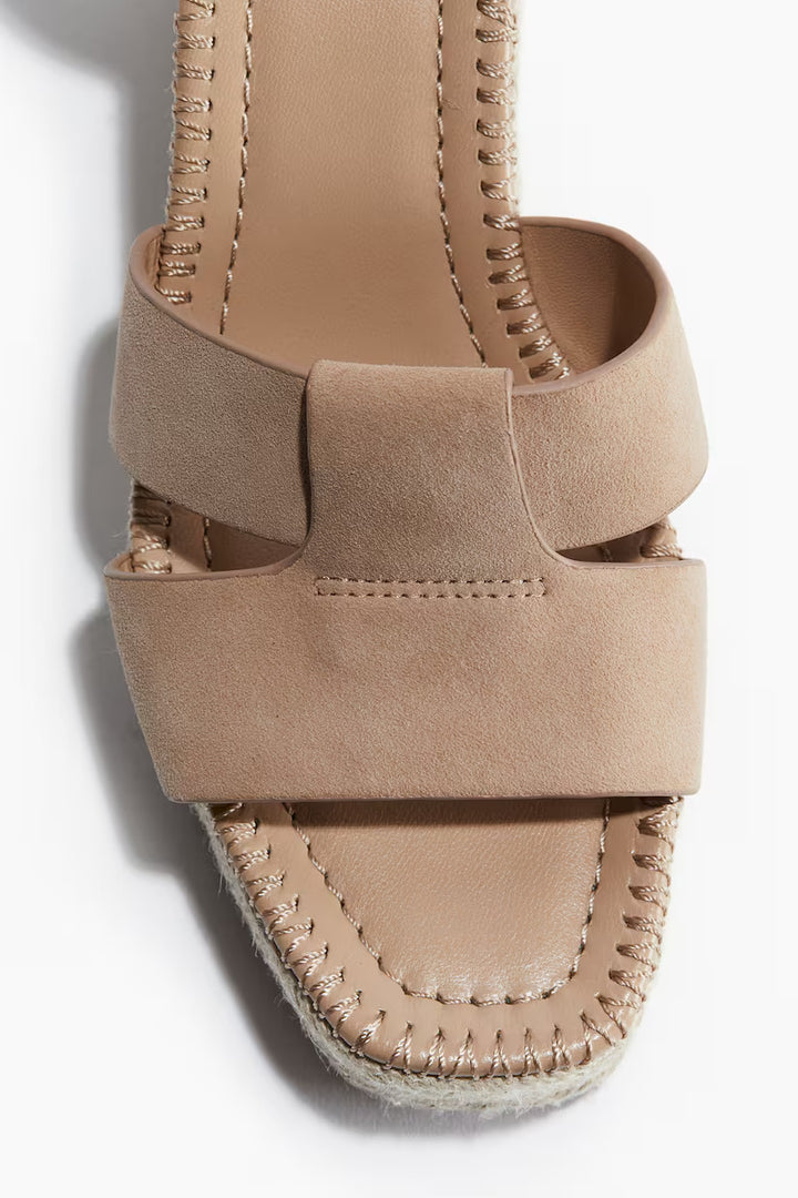 H&M Wedge-heeled Suede Espadrilles