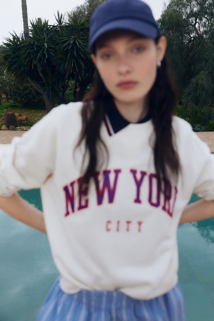 H&M Sweatshirt with Text Motif